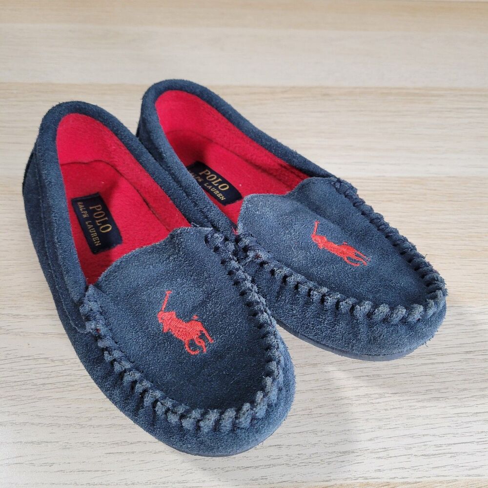 Polo Ralph Lauren Suede Boys 1 Pony Moccasin Toddler Desmond Moc Logo Shoe Navy